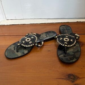 Jack Rogers Camouflage Beaded Sandals